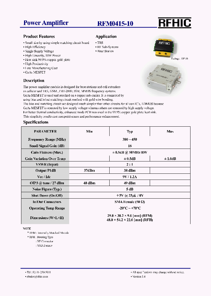 RFM0415-10_4954949.PDF Datasheet