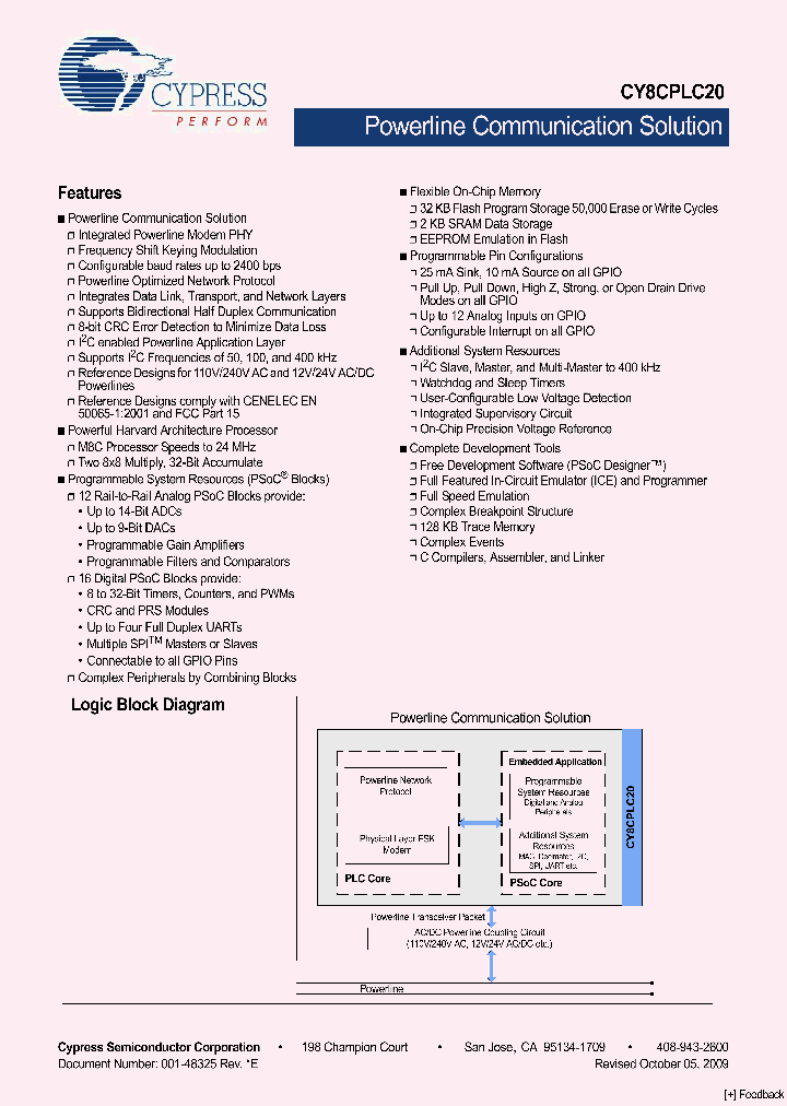 CY8CPLC20_4956382.PDF Datasheet