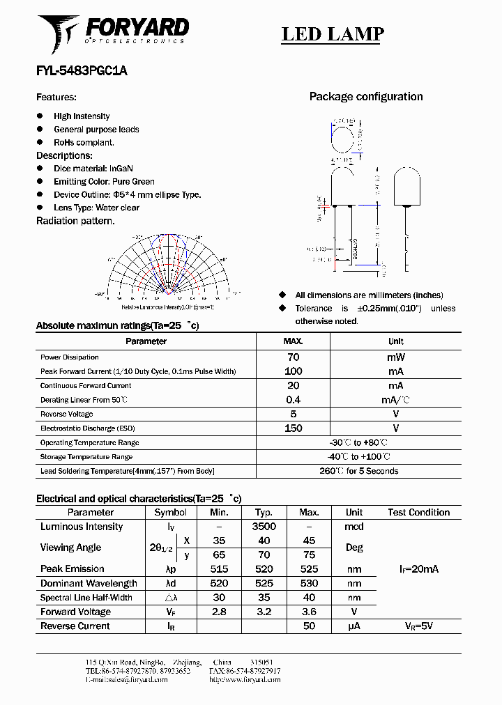 FYL-5483PGC1A_4956759.PDF Datasheet