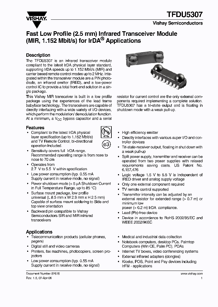 TFDU5307_4956783.PDF Datasheet
