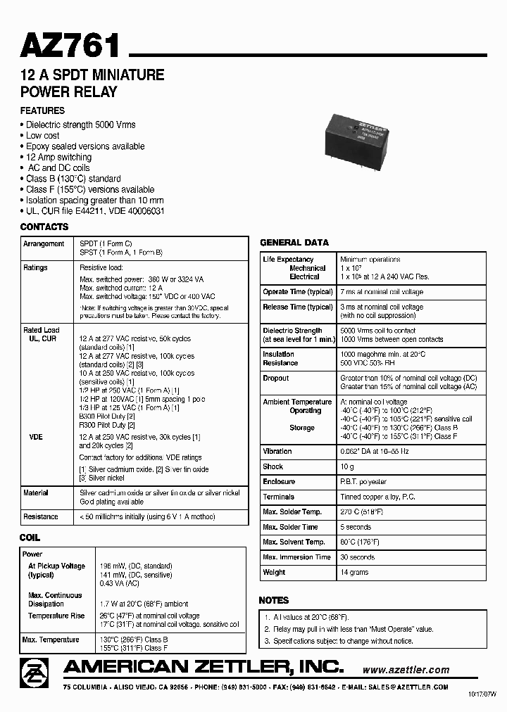 AZ761-1C-18D_4958405.PDF Datasheet
