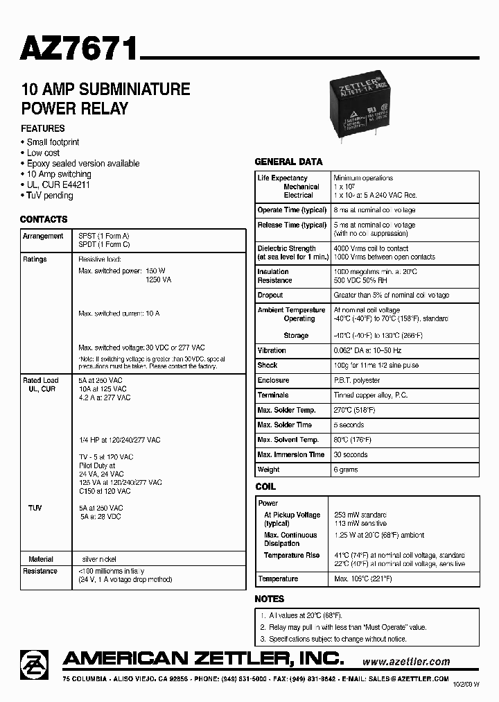 AZ7671-1C-18D_4958409.PDF Datasheet