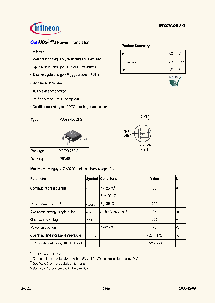 IPD079N06L3G_4959024.PDF Datasheet