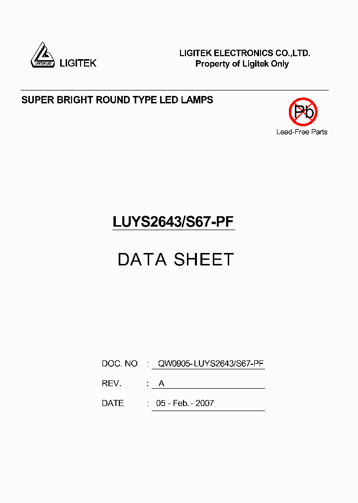 LUYS2643-S67-PF_4959082.PDF Datasheet