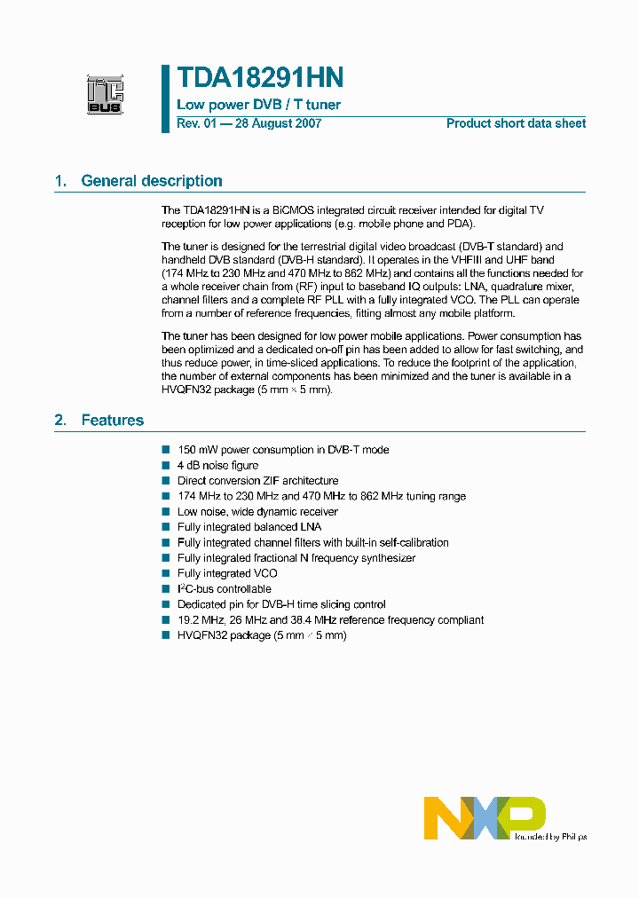 TDA18291HNC1_4959660.PDF Datasheet