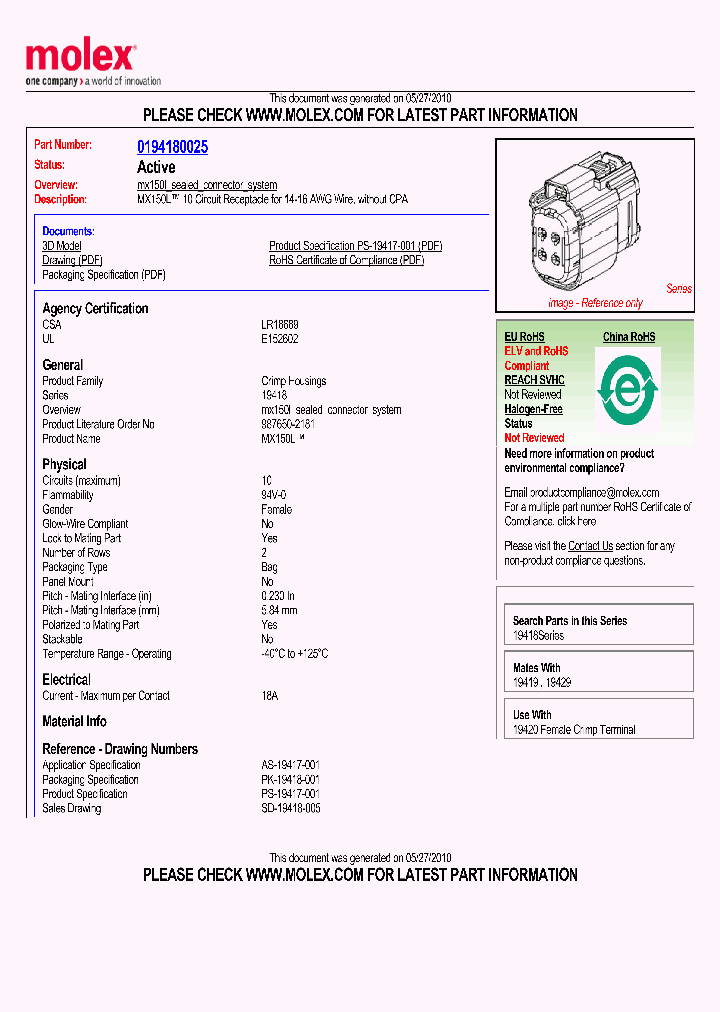 19418-0025_4960995.PDF Datasheet