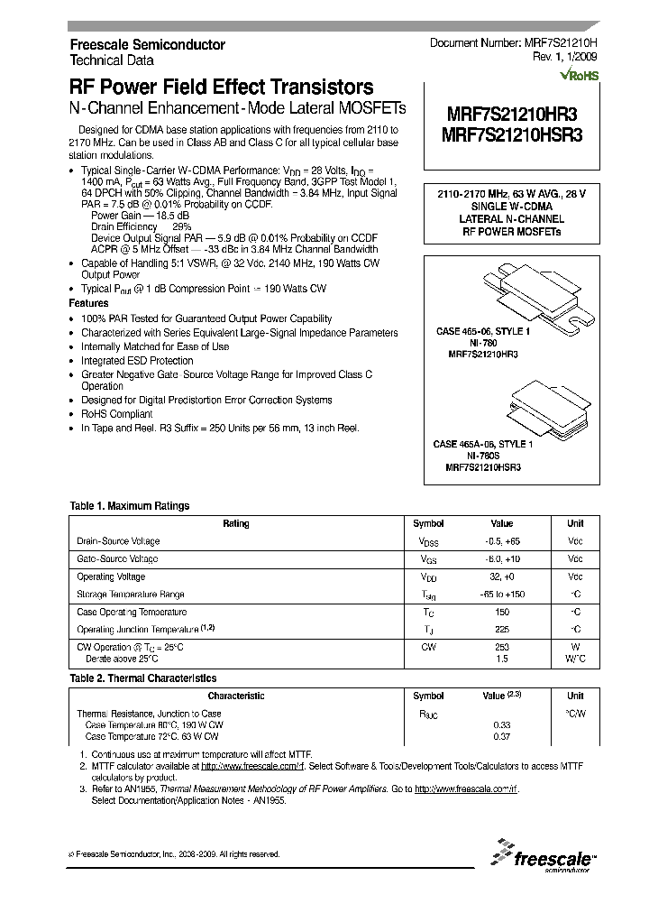 MRF7S21210HR3_4961499.PDF Datasheet