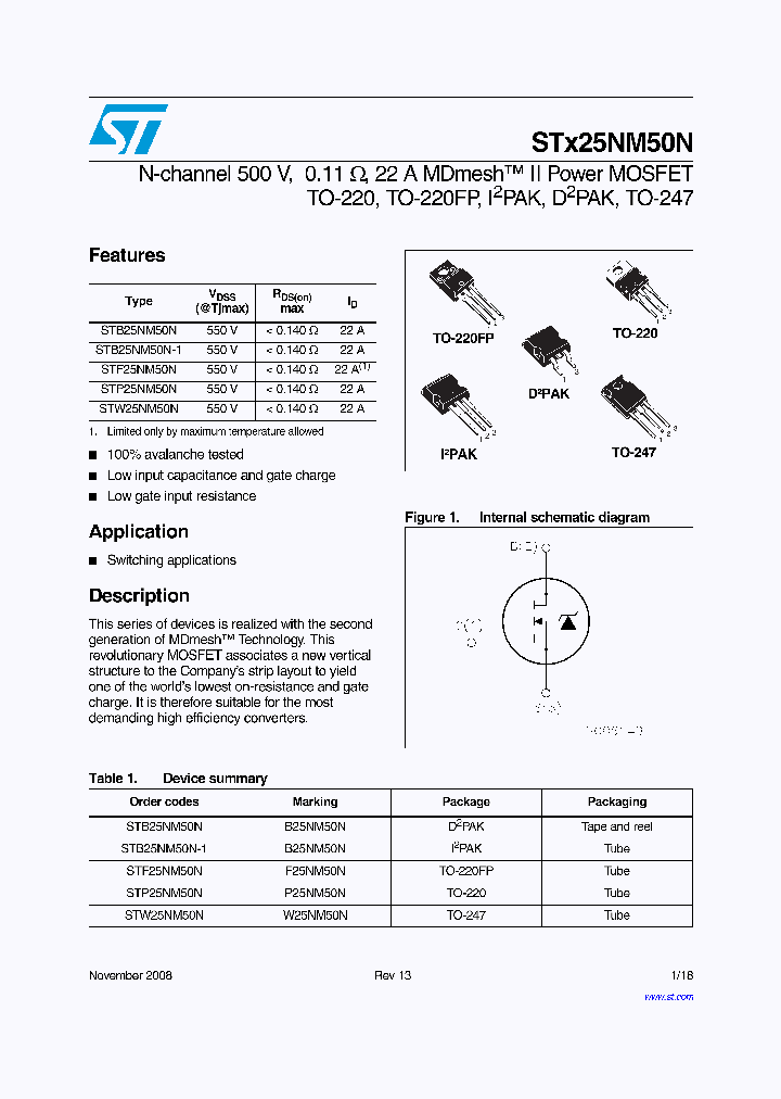 STX25NM50N_4961538.PDF Datasheet
