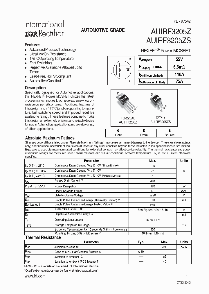 AUIRF3205Z_4961902.PDF Datasheet