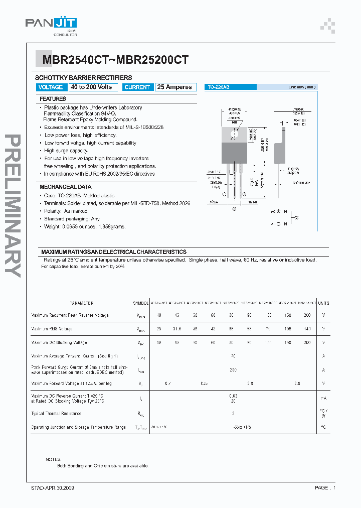 MBR25100CT_4964439.PDF Datasheet