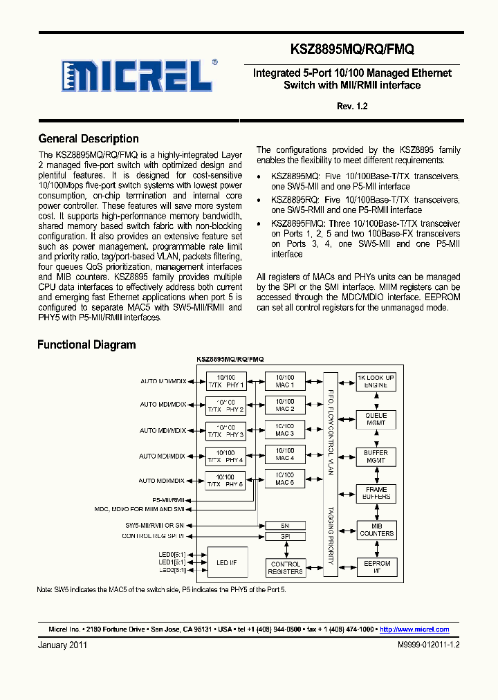 KSZ8895_4964737.PDF Datasheet