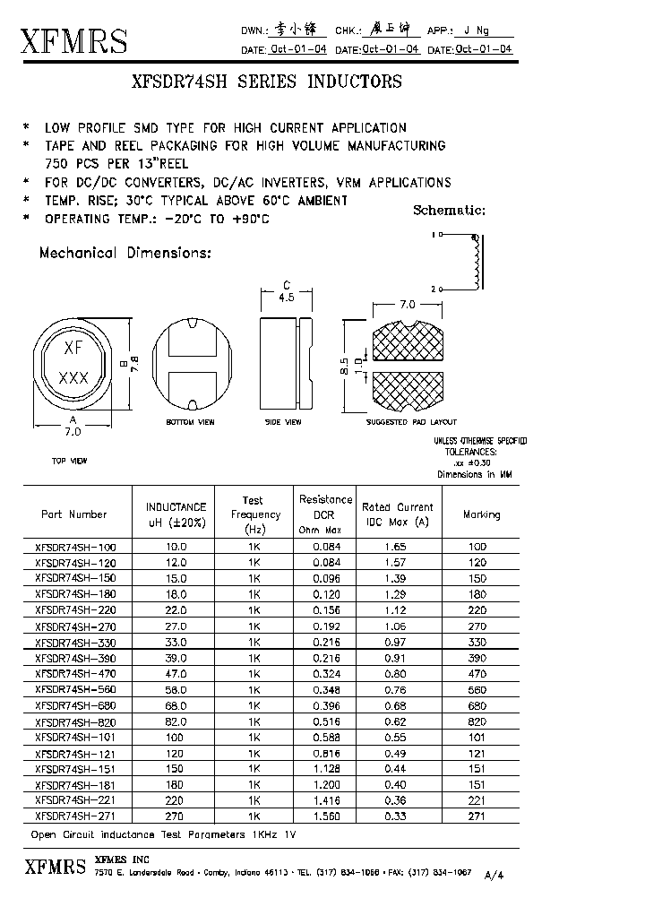 XFSDR74SH-150_4965171.PDF Datasheet