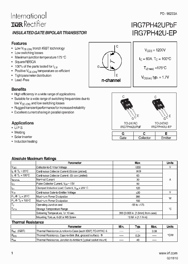 IRG7PH42U-EP_4965502.PDF Datasheet
