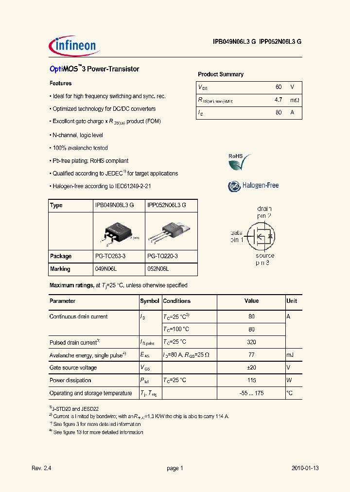 IPP052N06L3G_4965605.PDF Datasheet
