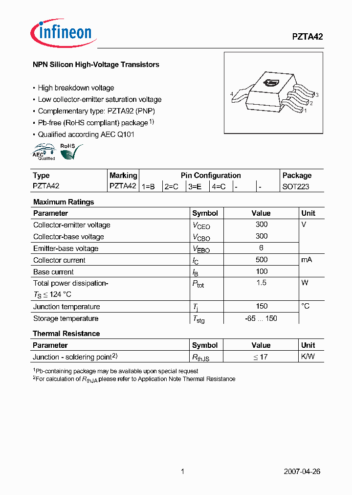 PZTA42_4966213.PDF Datasheet