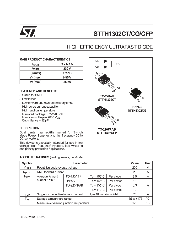 STTH1302CT03_4966567.PDF Datasheet