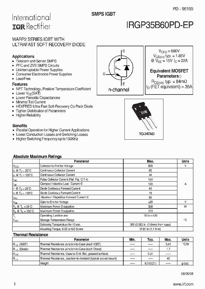 IRGP35B60PD-EP_4967281.PDF Datasheet