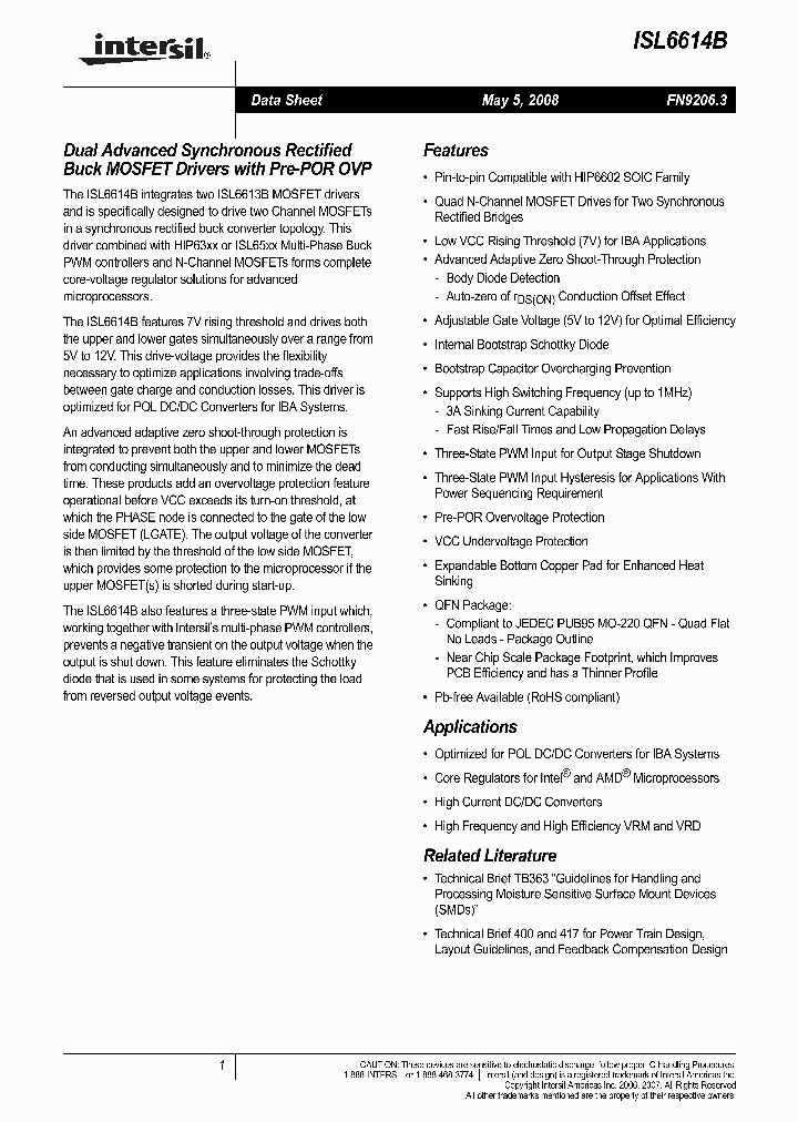ISL6614BIB_4967551.PDF Datasheet