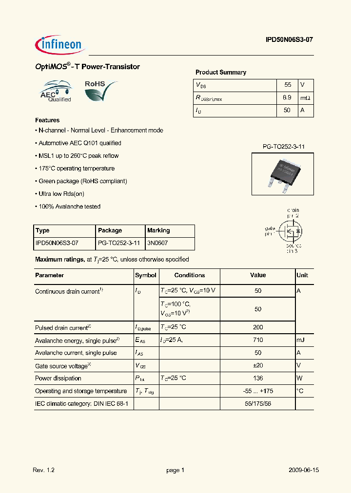 IPD50N06S3-07_4968127.PDF Datasheet