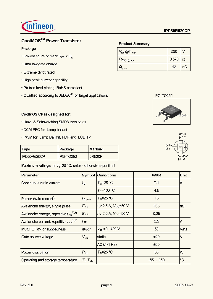 IPD50R520CP_4968134.PDF Datasheet
