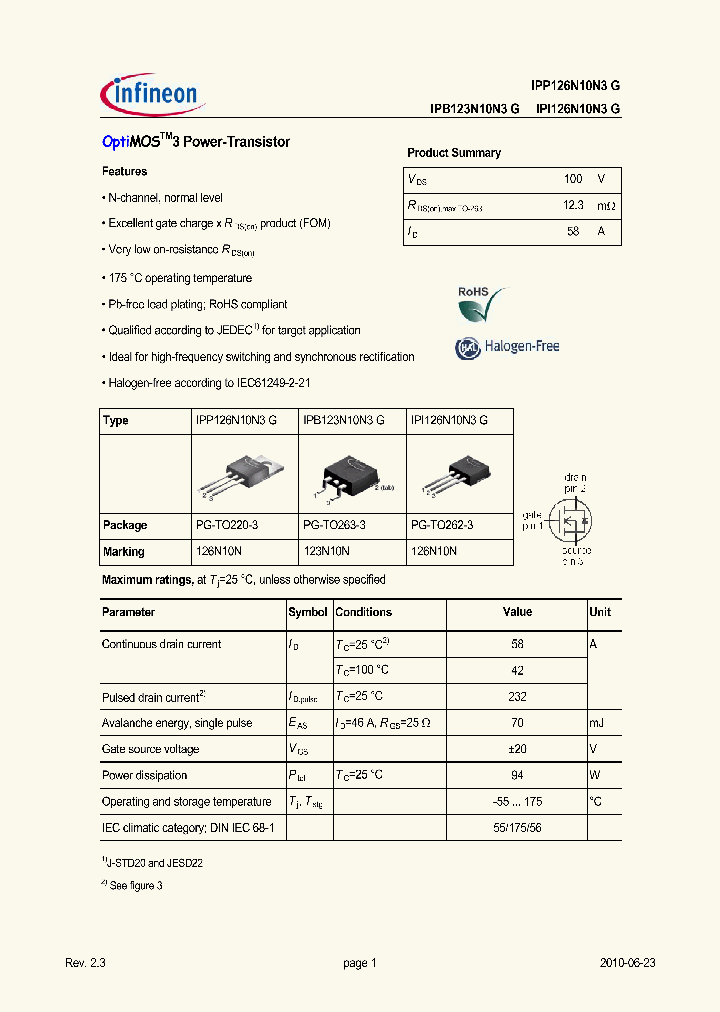IPB123N10N3G_4969298.PDF Datasheet