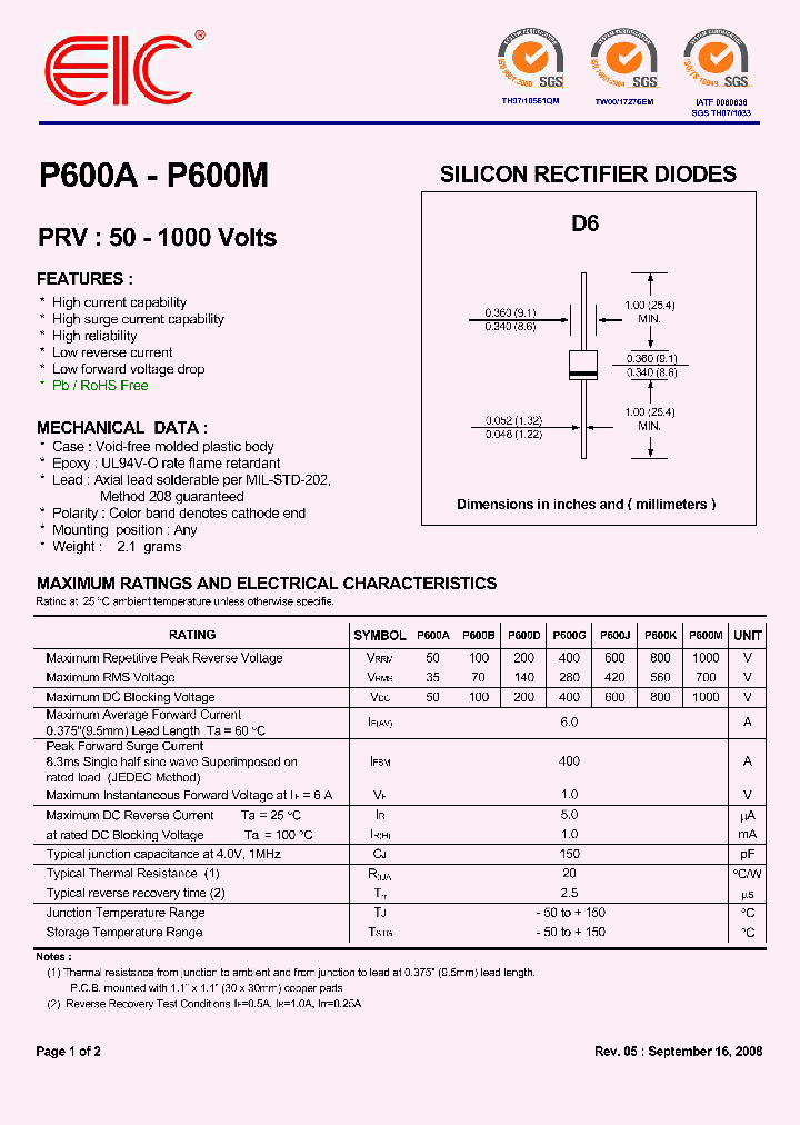 P600A_4969364.PDF Datasheet