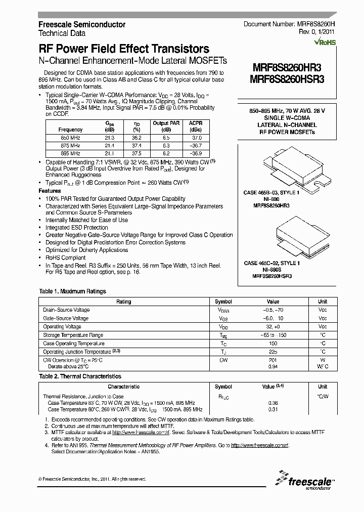 MRF8S8260HR3_4969934.PDF Datasheet