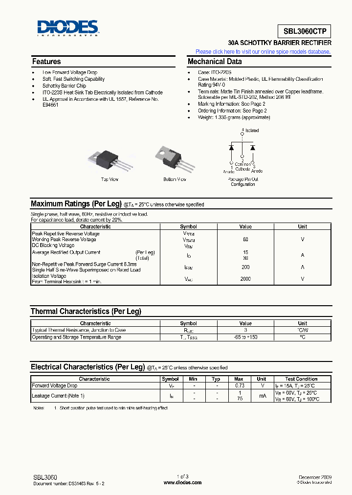 SBL3060CTP_4972079.PDF Datasheet