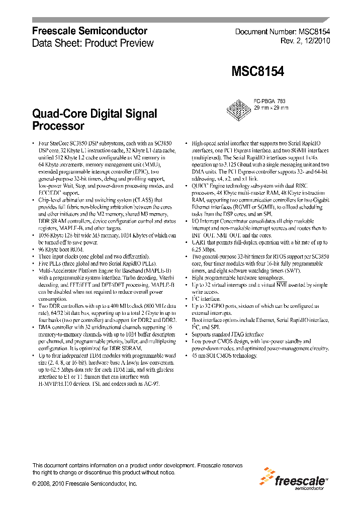 MSC8154TVT1000B_4972648.PDF Datasheet