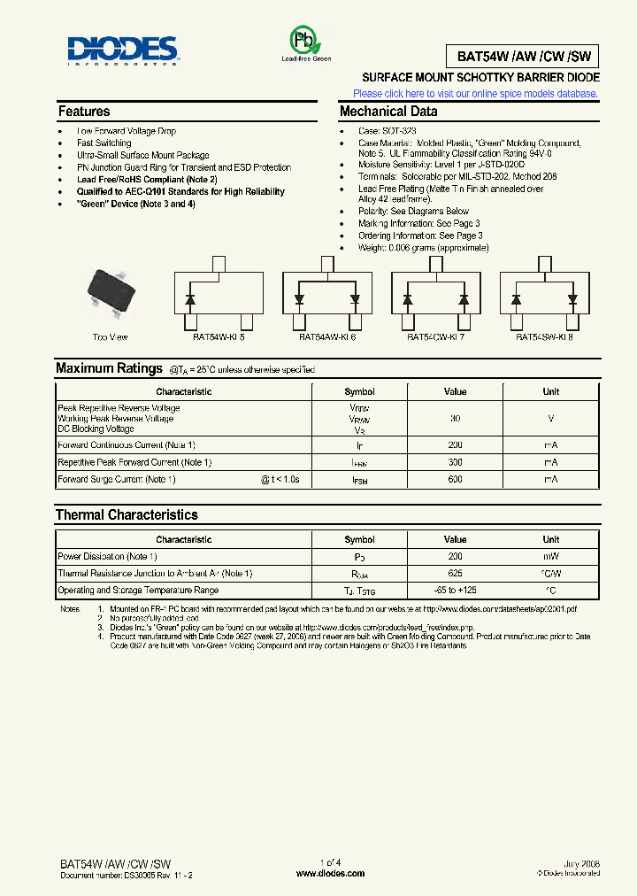 BAT54SW-7-F_4973415.PDF Datasheet
