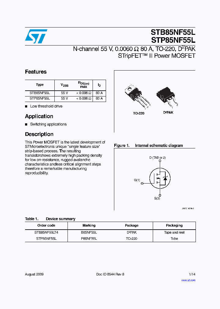 STP85NF55L_4973751.PDF Datasheet