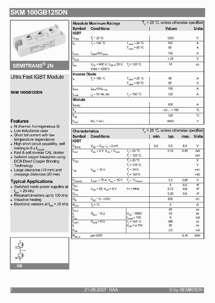 SKM100GB125DN_4973858.PDF Datasheet