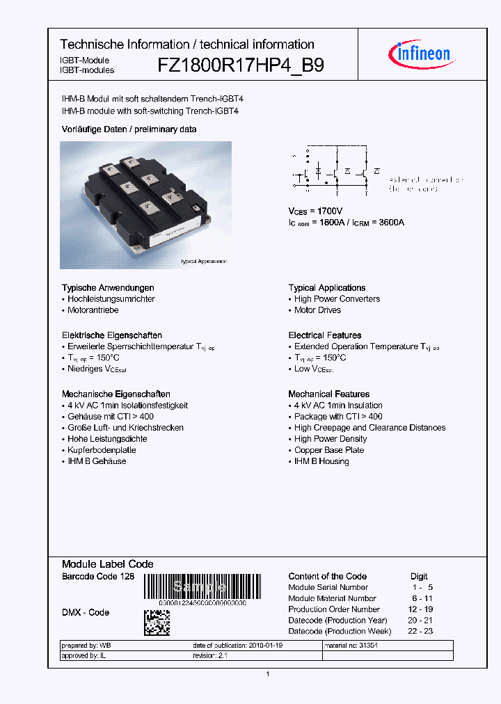 FZ1800R17HP4B9_4973867.PDF Datasheet