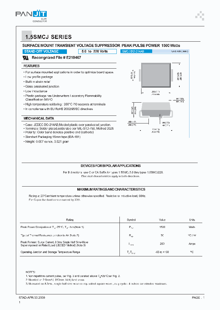 15SMCJ60_4974052.PDF Datasheet