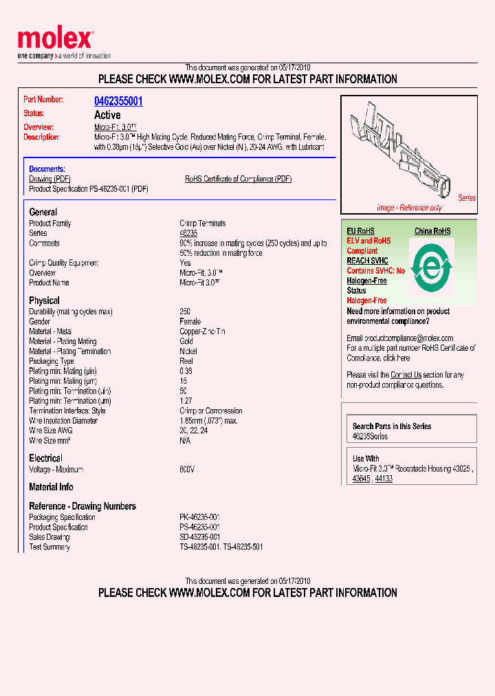 46235-5001_4975842.PDF Datasheet