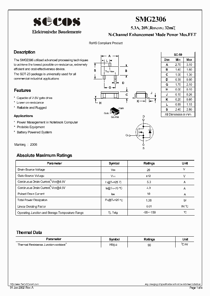 SMG2306_4977195.PDF Datasheet