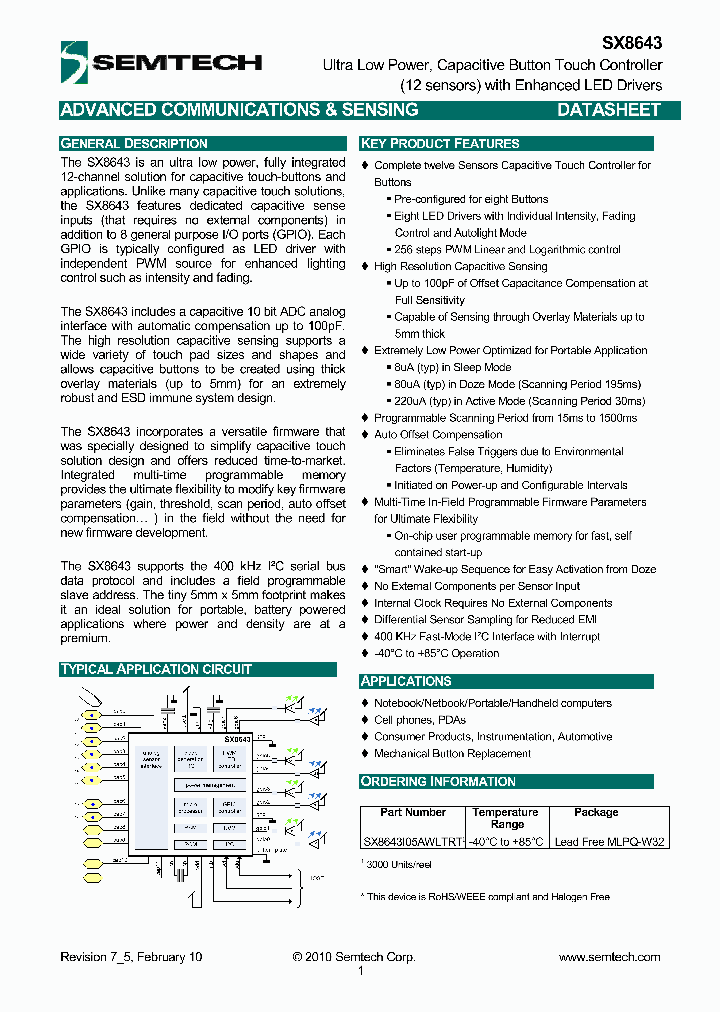 SX8643I05AWLTRT_4978477.PDF Datasheet