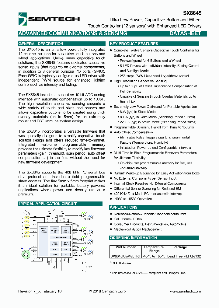 SX8645I05AWLTRT_4978479.PDF Datasheet