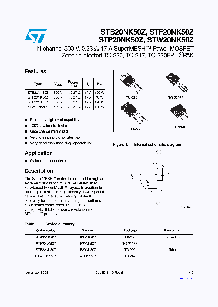 STB20NK50Z_4978518.PDF Datasheet