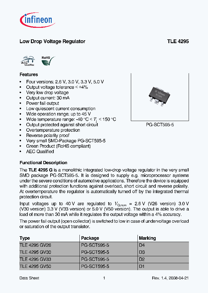 TLE4295GV30_4978869.PDF Datasheet