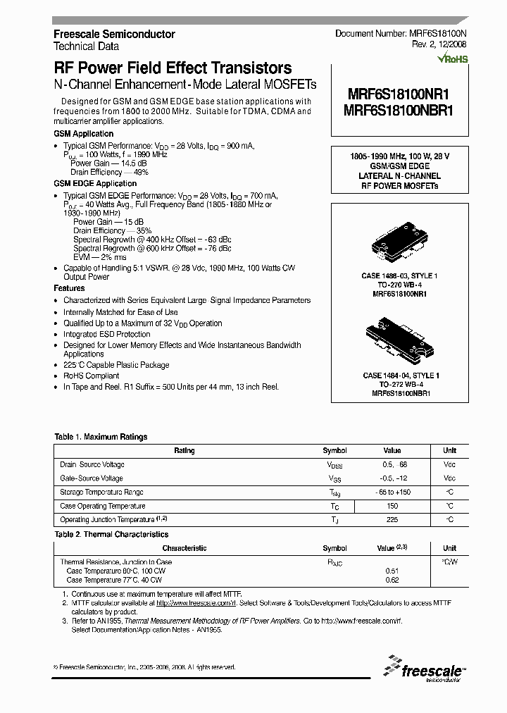 MRF6S18100NR108_4979427.PDF Datasheet
