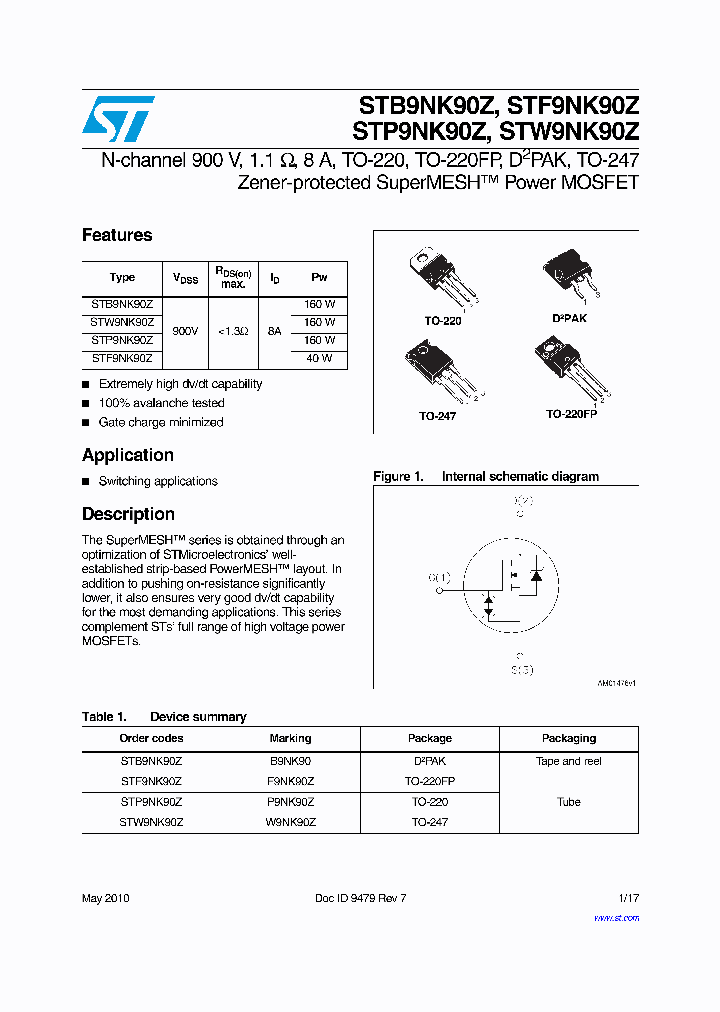 STW9NK90Z_4981208.PDF Datasheet
