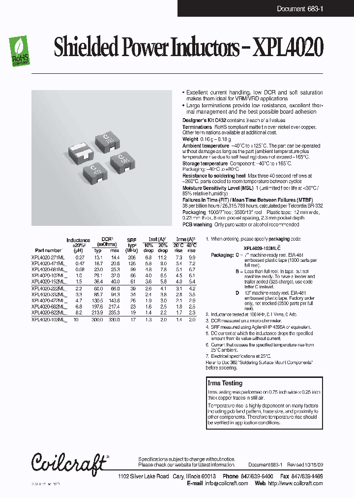 XPL4020-332ML_4982088.PDF Datasheet