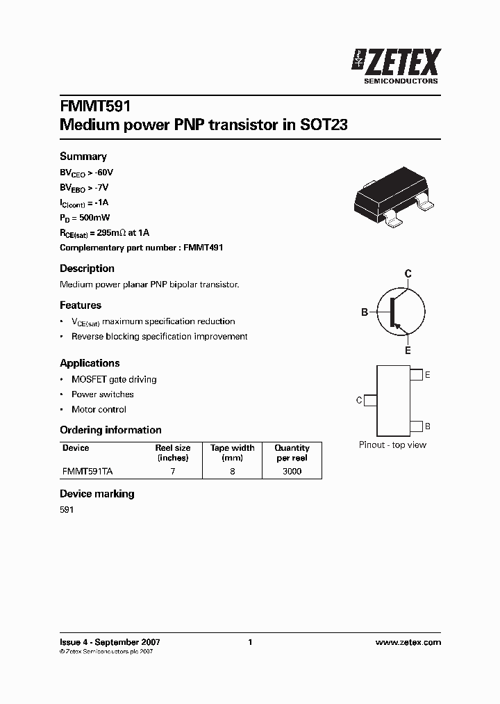 FMMT591_4983535.PDF Datasheet
