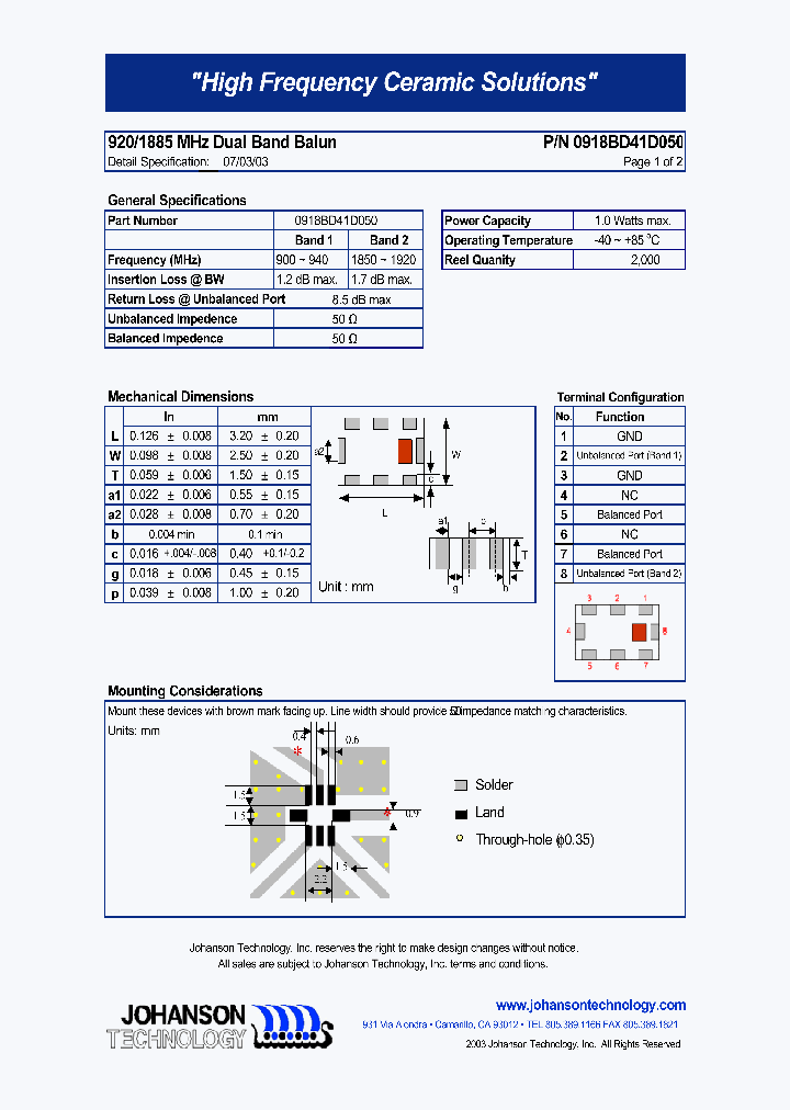 0918BD41D050_4985688.PDF Datasheet