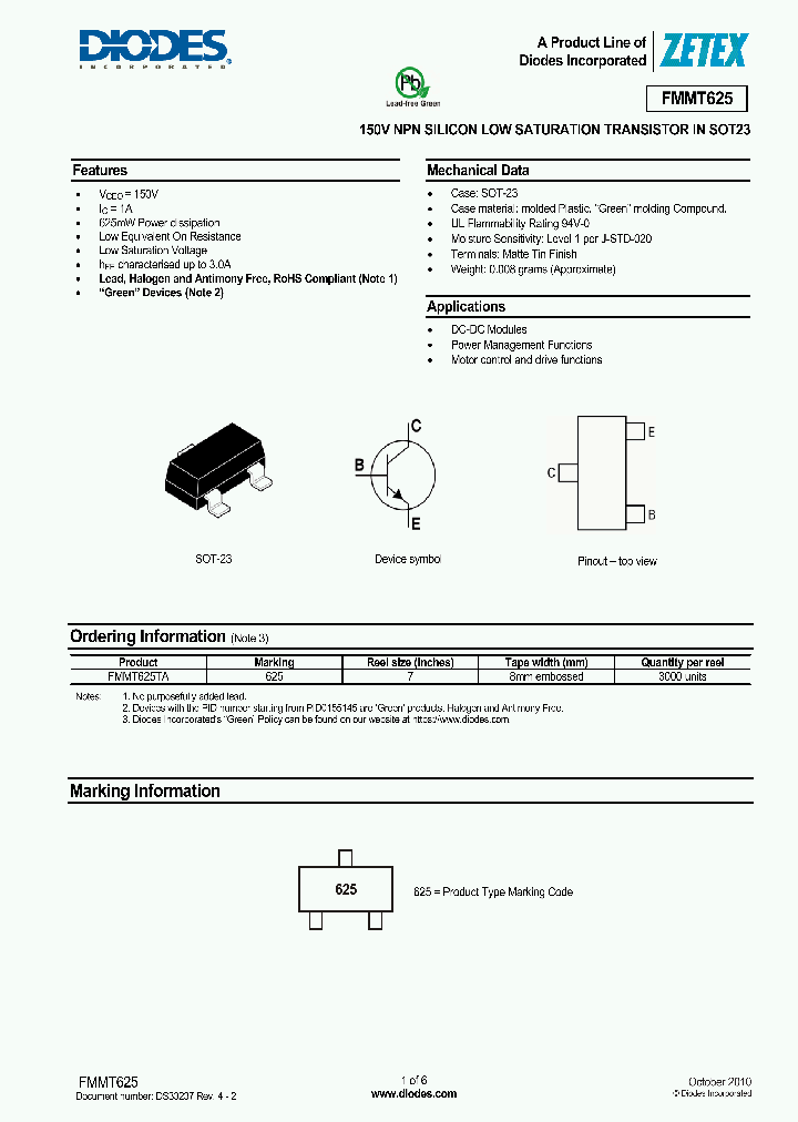 FMMT625TA_4986695.PDF Datasheet