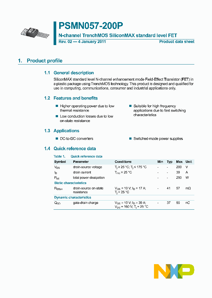 PSMN057-200P11_4989122.PDF Datasheet