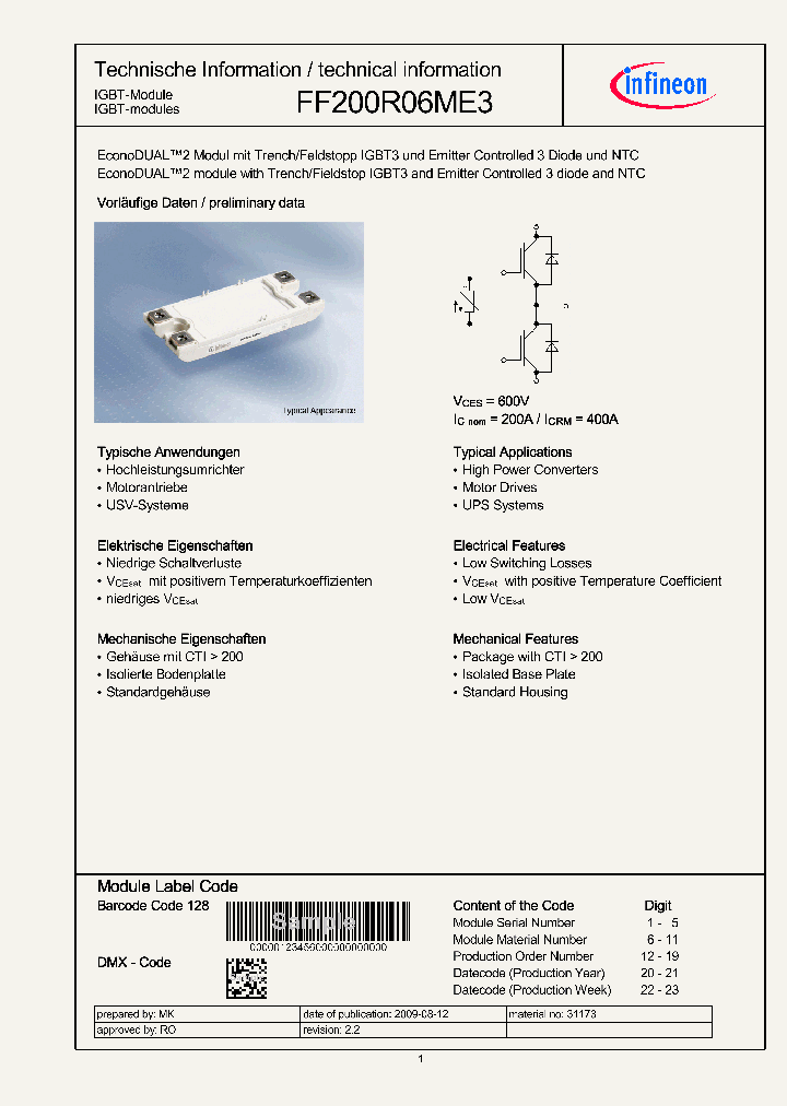 FF200R06ME3_4989146.PDF Datasheet