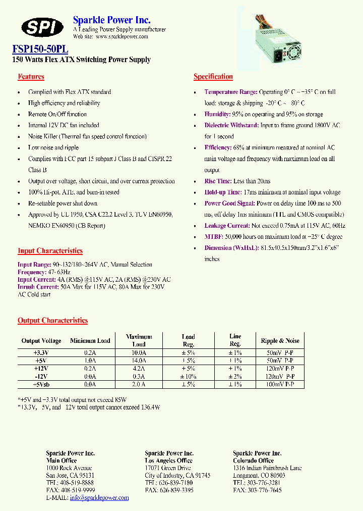 FSP150-50PL_4991314.PDF Datasheet