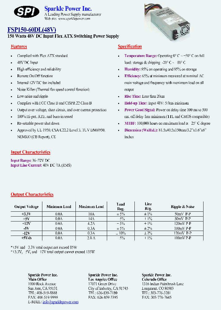 FSP150-60DL_4991317.PDF Datasheet